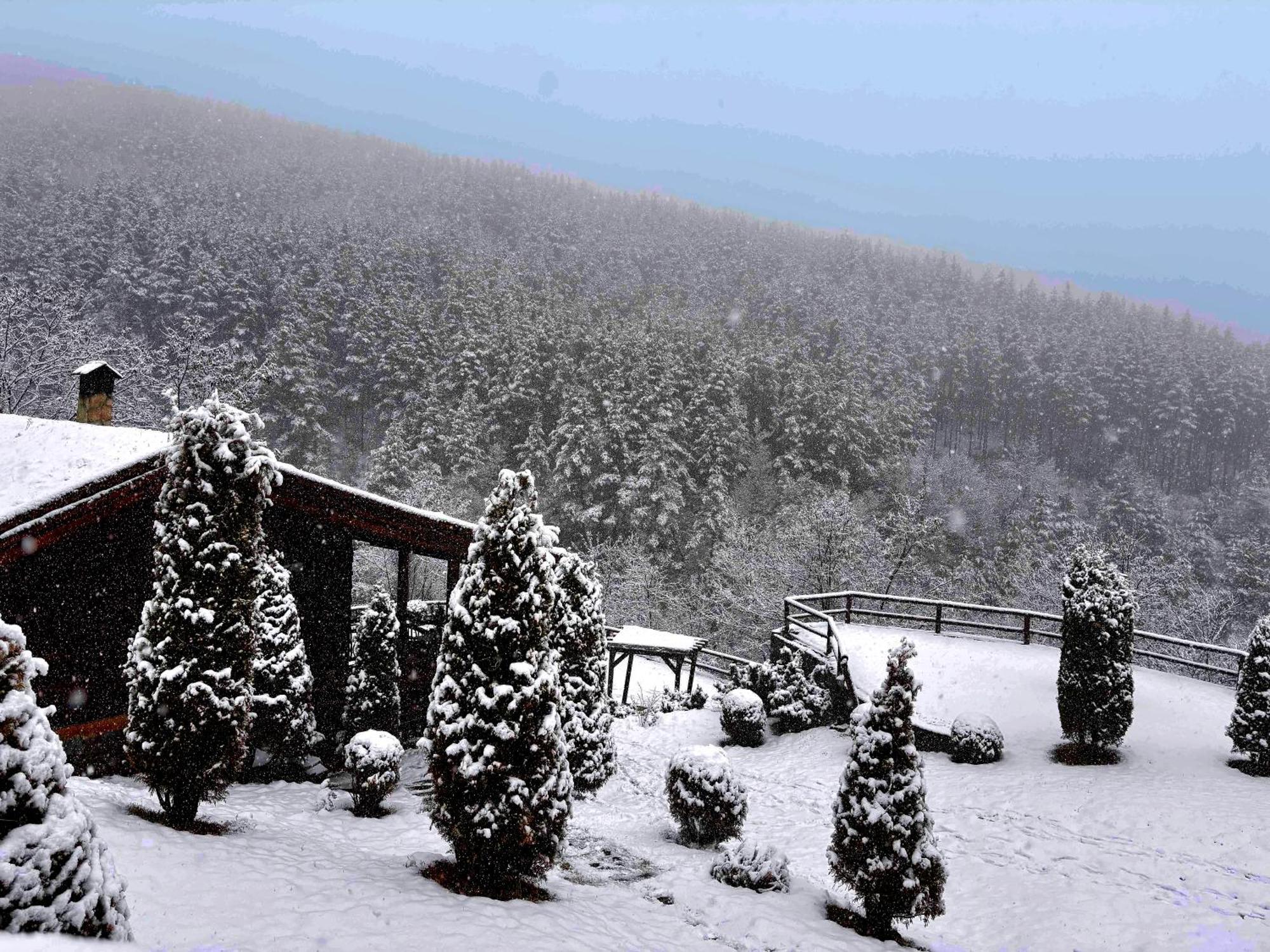 Панорама Хаус Лещен И Еко Къщи Дървена И Землянка Exterior photo
